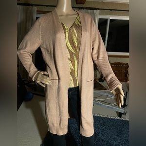 Beige long cardigan